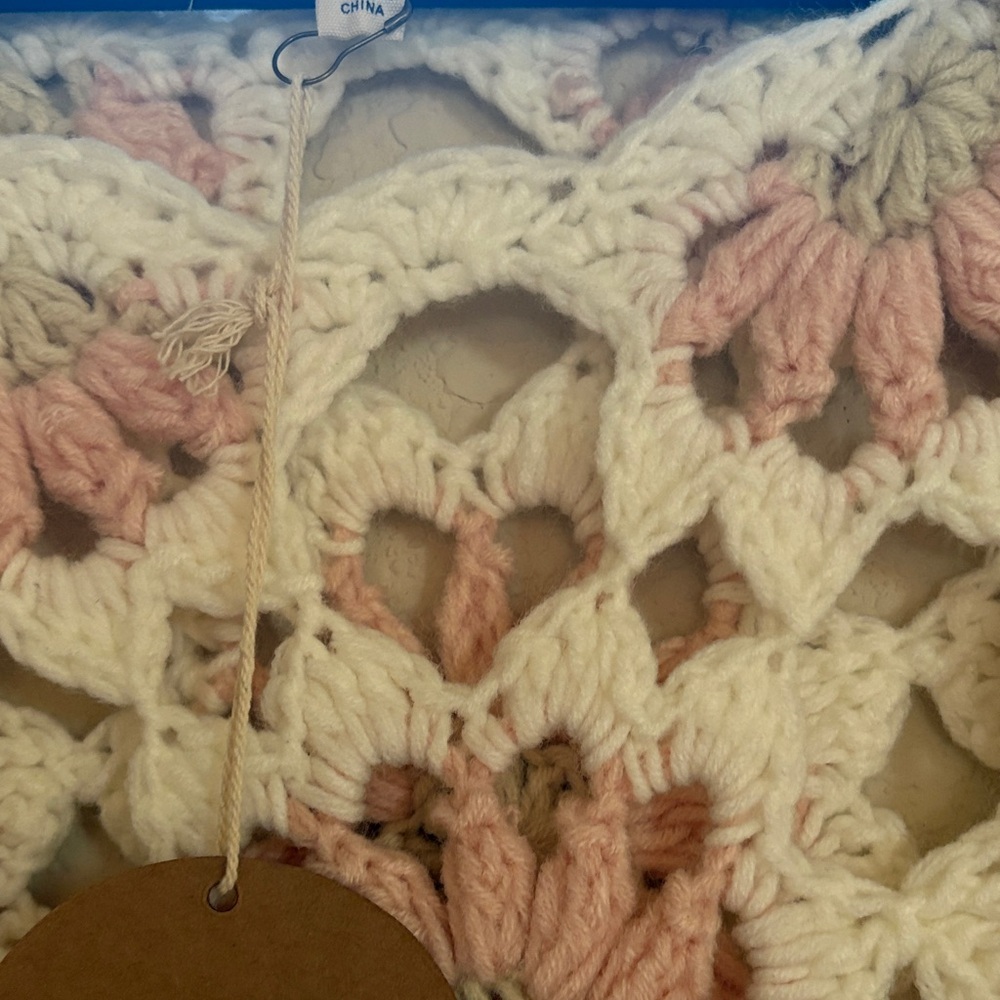 BiBi Cream and Pink Crochet Sweater - Picture 6 of 7